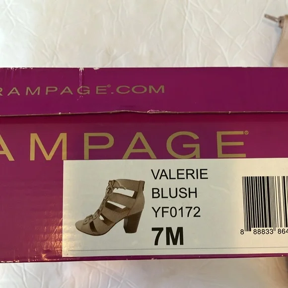 Rampage Valerie ankle blush heel shoes Sz 7M - Picture 6 of 10